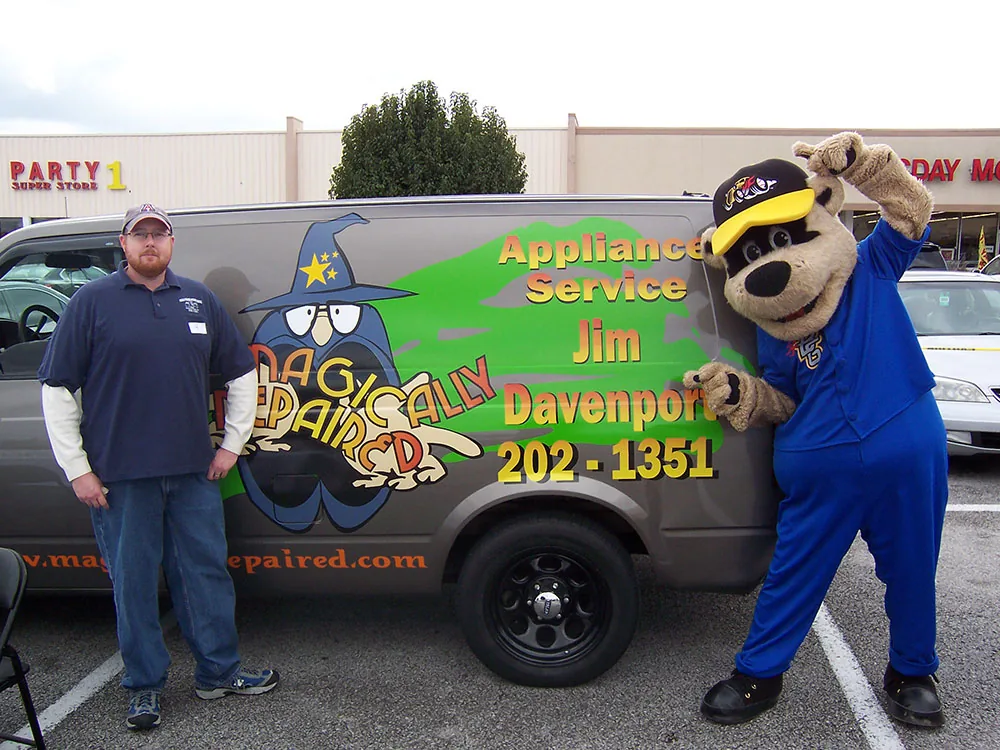 The original Magically Repaired service van